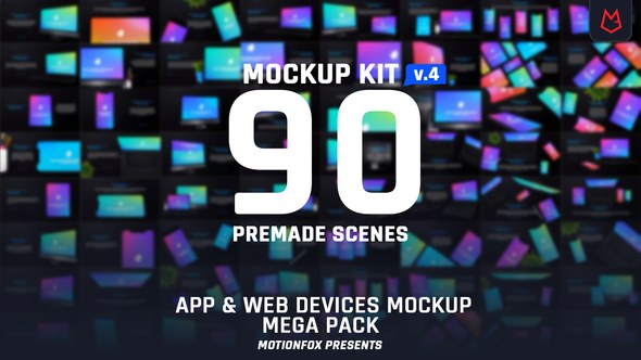 Videohive Web & App Promo Device Mockup Pack v4 Product Promo template preview