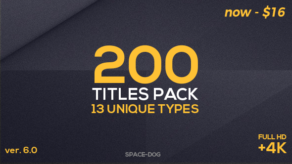 200 Titles Pack (13 unique types) Video Displays template preview