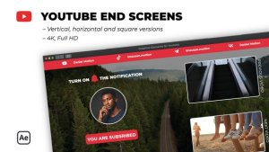 Videohive Youtube End Screens 38434011 Broadcast-packages template preview