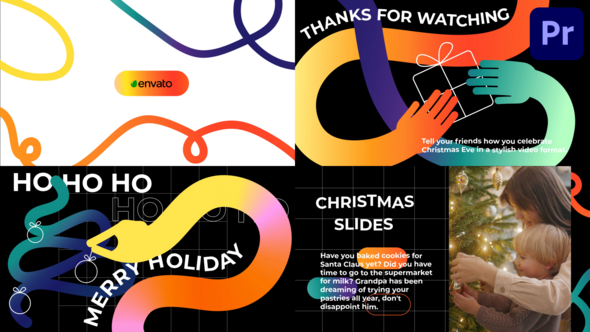 Christmas Slides for Premiere Pro Premiere Pro template preview