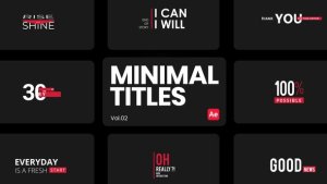 Videohive Minimal Titles 02 for After Effects Titles template preview