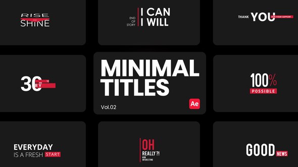 Videohive Minimal Titles 02 for After Effects Titles template preview