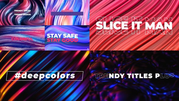 Videohive Trendy Titles Plus Titles template preview