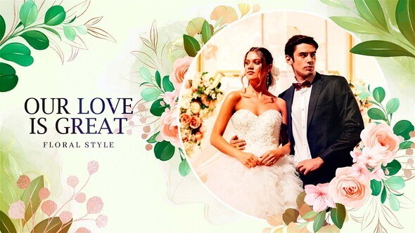 Videohive Floral Wedding Slideshow 51687340 Logo Stings template preview