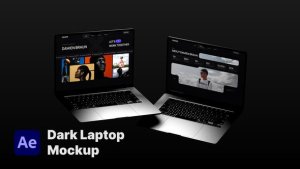 Videohive Dark Laptop Air Mockup Product Promo template preview