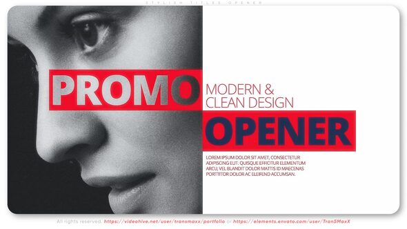 Videohive Stylish Titles Opener Titles template preview