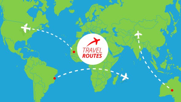 Travel Routes Maker Video Displays template preview