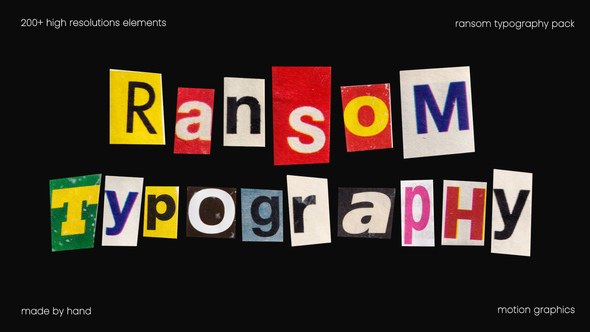 Videohive Ransom Typography Pack Elements template preview