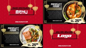 Asian Menu - Restaurant Promo Video Displays template preview