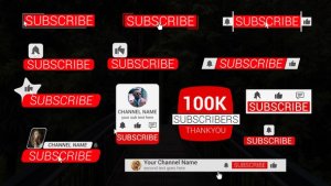 Videohive Clean Youtube Subscribe Pack Elements template preview
