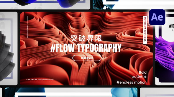 Videohive Flow Typography Posters Openers template preview