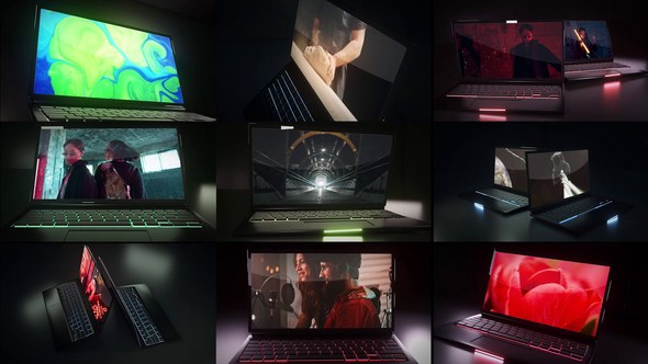 Videohive Dark Laptop Mockup Product Promo template preview