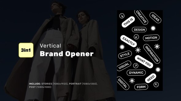 Videohive Vertical Brand Opener Openers template preview