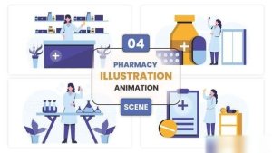 Videohive Pharmacy Illustration Animation Scene Elements template preview