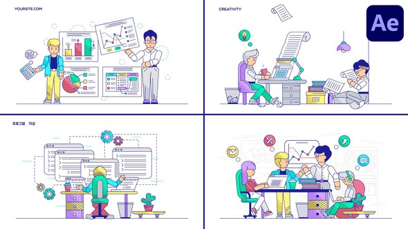 Videohive Business And Analytics Explainers for After Effects Titles template preview