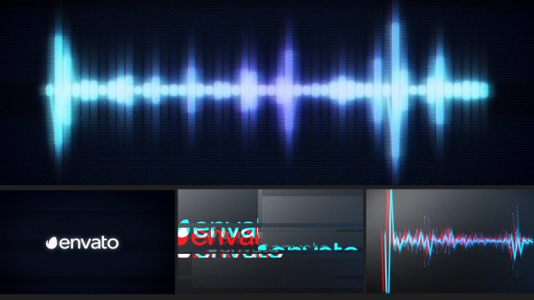 Videohive Glitch Logo Music Visualizer Logo Stings template preview
