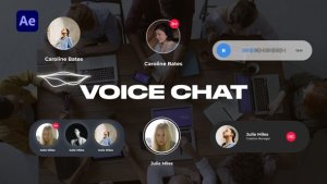Videohive Voice Chat Titles template preview
