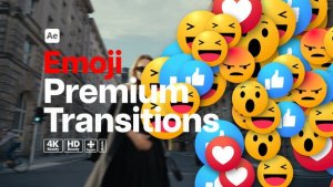 Videohive Premium Transitions Emoji Elements template preview