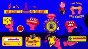 Youtube Assets Vector 62575480 Broadcast-packages template preview