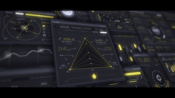 Videohive Interceptor 100 UI HUD Screens Elements template preview