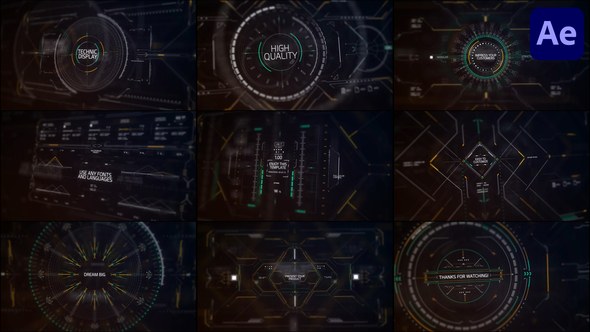 Videohive Technic Displays | After Effects Titles template preview