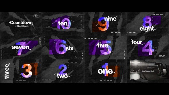Videohive Top 10 Countdown Video Template Titles template preview