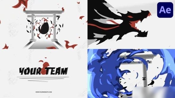 Videohive Fire Dragon Logo for After Effects Logo Stings template preview