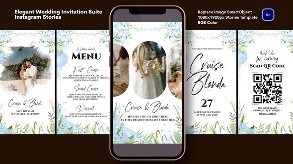 Videohive Elegant Wedding Invitation Suite Video Displays template preview