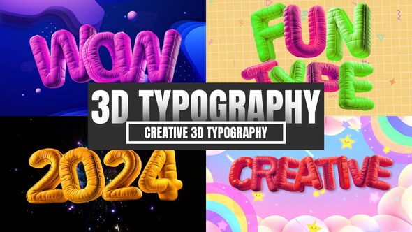 Videohive Creative 3D Typography For After Effects Openers template preview