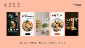 Videohive Fish Menu Instagram Stories Product Promo template preview