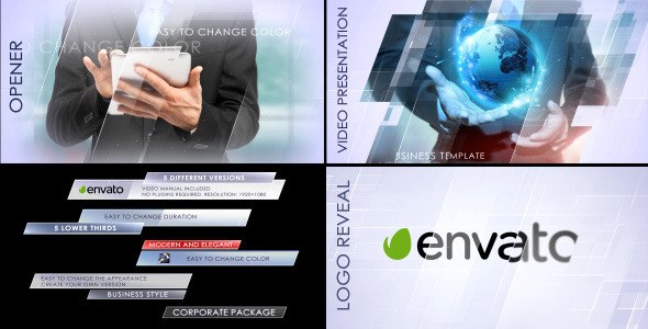Videohive Clean Corporate Package Video Displays template preview