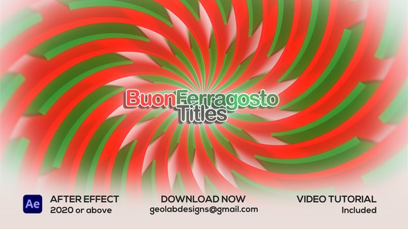 Videohive Buon Ferragosto Titles Video Displays template preview