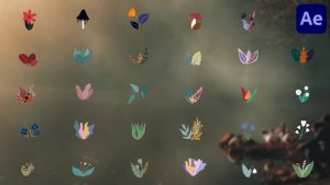 Videohive Cartoon Flowers Liquid Motion for After Effects Elements template preview