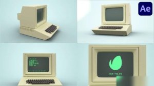 Videohive Old Computer Logo Reveal for After Effects Logo Stings template preview