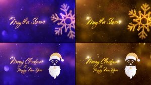 Christmas Greetings Video Displays template preview