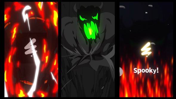 Videohive Horror Monster Logo Opener for After Effects 60470933 Logo Stings template preview