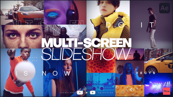 Videohive Multi-Screen Slideshow 37048178 Broadcast-packages template preview