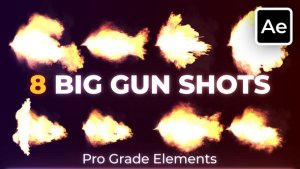 Videohive Big Gun Shots Gunfire 1 Elements template preview