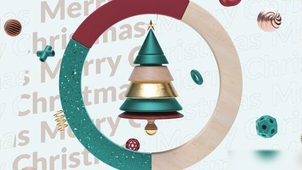 Videohive Abstract 3D Christmas Logo Logo Stings template preview