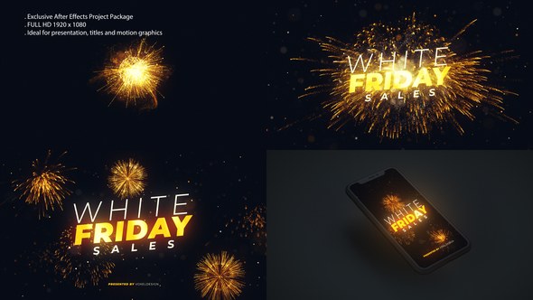 Videohive White Friday Sales Opener Elements template preview