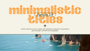 Videohive Minimalistic Titles V2 Titles template preview