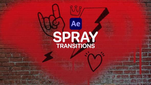 Videohive Spray Transitions for After Effects Elements template preview