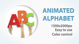 Paper Alphabet Video Displays template preview