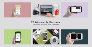 Mock-Up Real Footage Mobile and Laptop Video Displays template preview