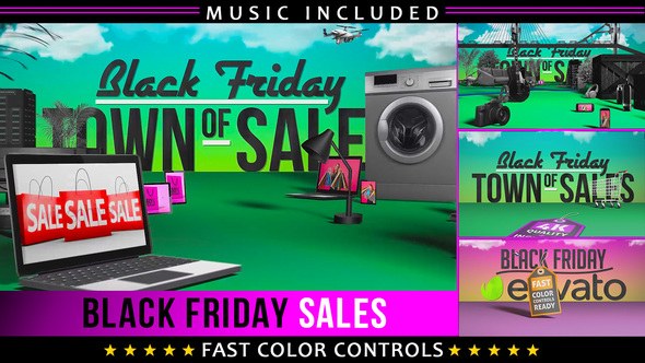 Videohive Black Friday Shopping Promotion Openers template preview