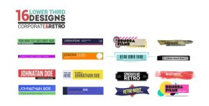 Lower Third Bundle Video Displays template preview