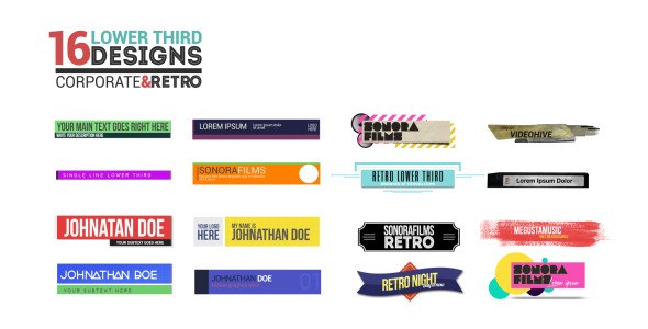 Lower Third Bundle Video Displays template preview