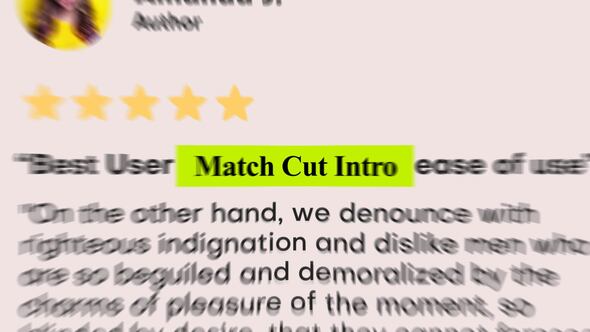 Videohive Horizontal Match Cut Openers template preview