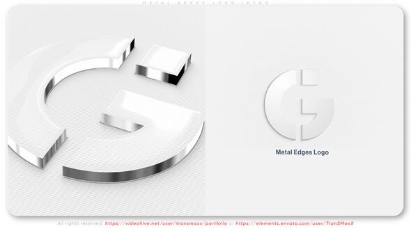 Videohive Metal Edges Logo Intro Logo Stings template preview