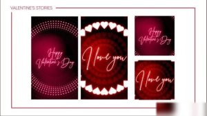 Videohive Happy Valentines Day Greeting Card + Stories Openers template preview